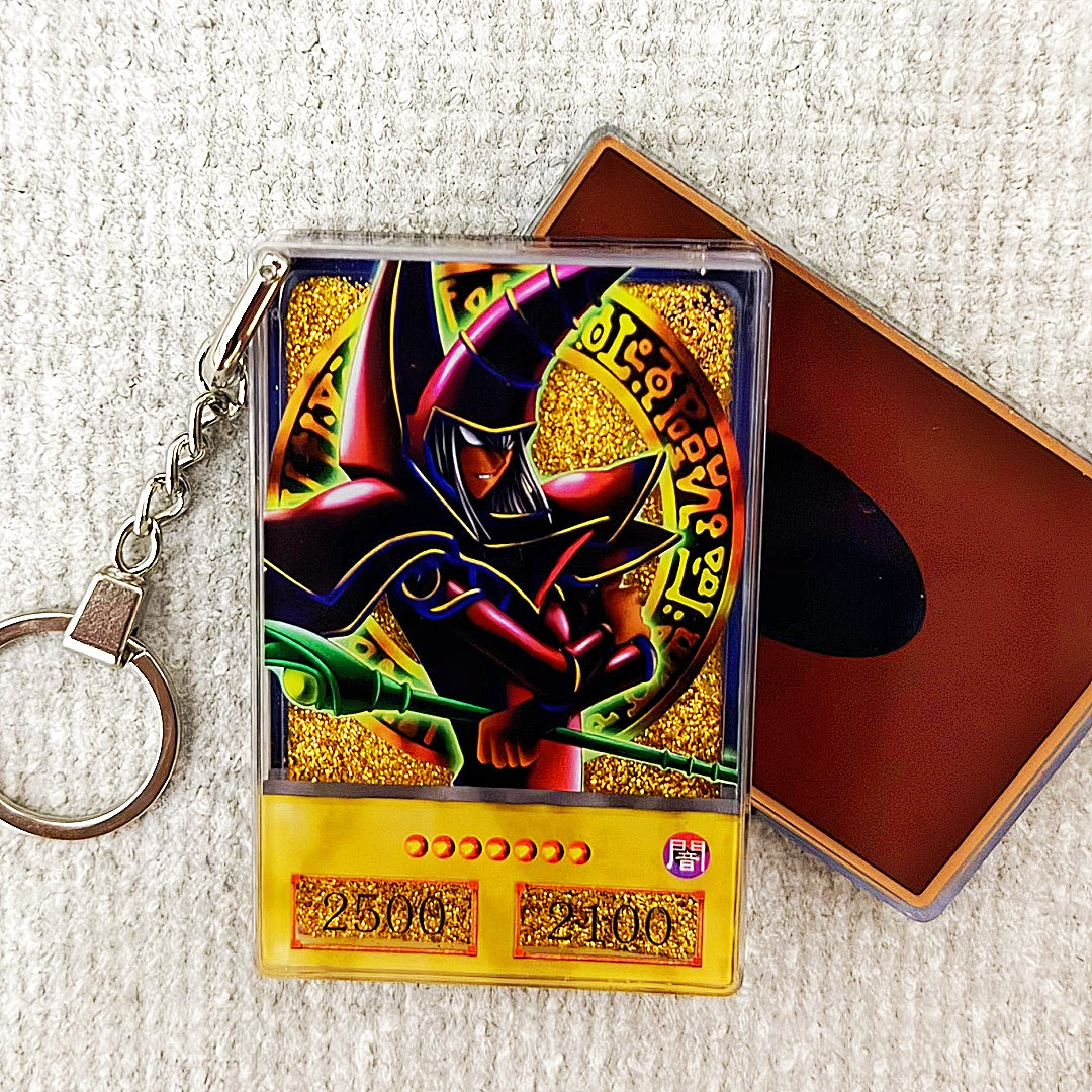 Ultimate Rare Dark Magician (Final Saga Orica) Card Quicksand Keychain