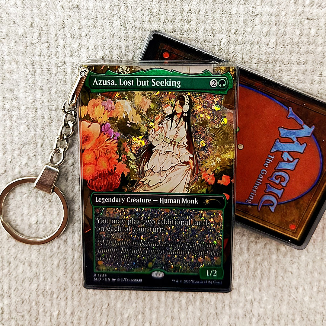 Azusa, Lost but Seeking Card Quicksand Keychain