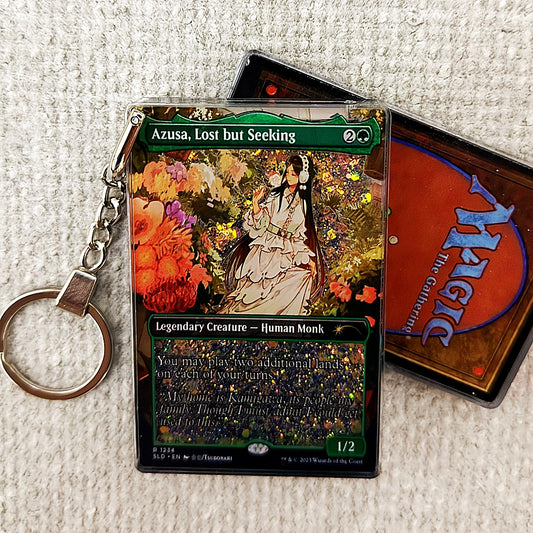 Azusa, Lost but Seeking Card Quicksand Keychain