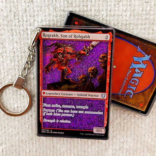 Rograkh, Son of Rohgahh Magic the Gathering Card Quicksand Keychain