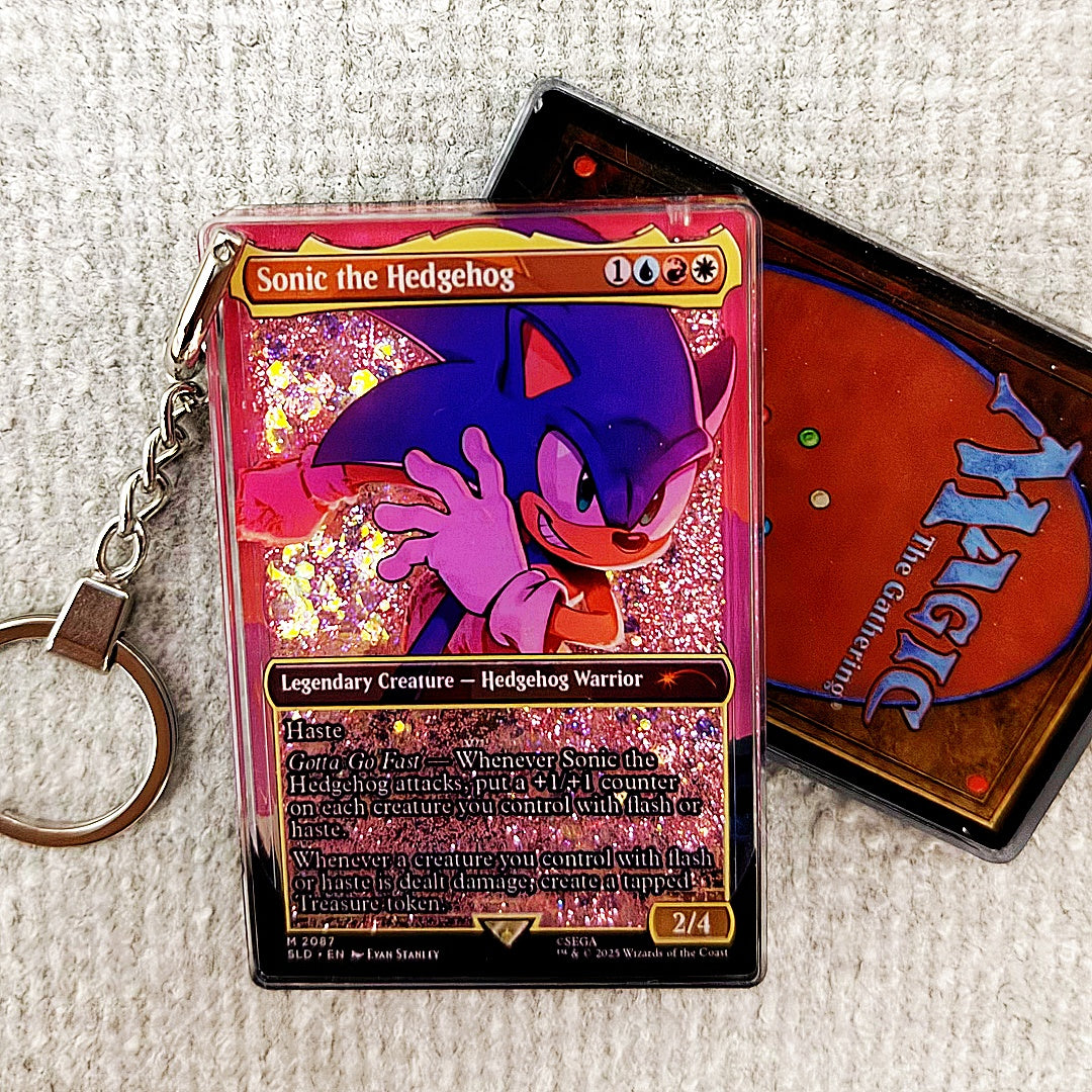 Sonic the Hedgehog Card Quicksand Keychain
