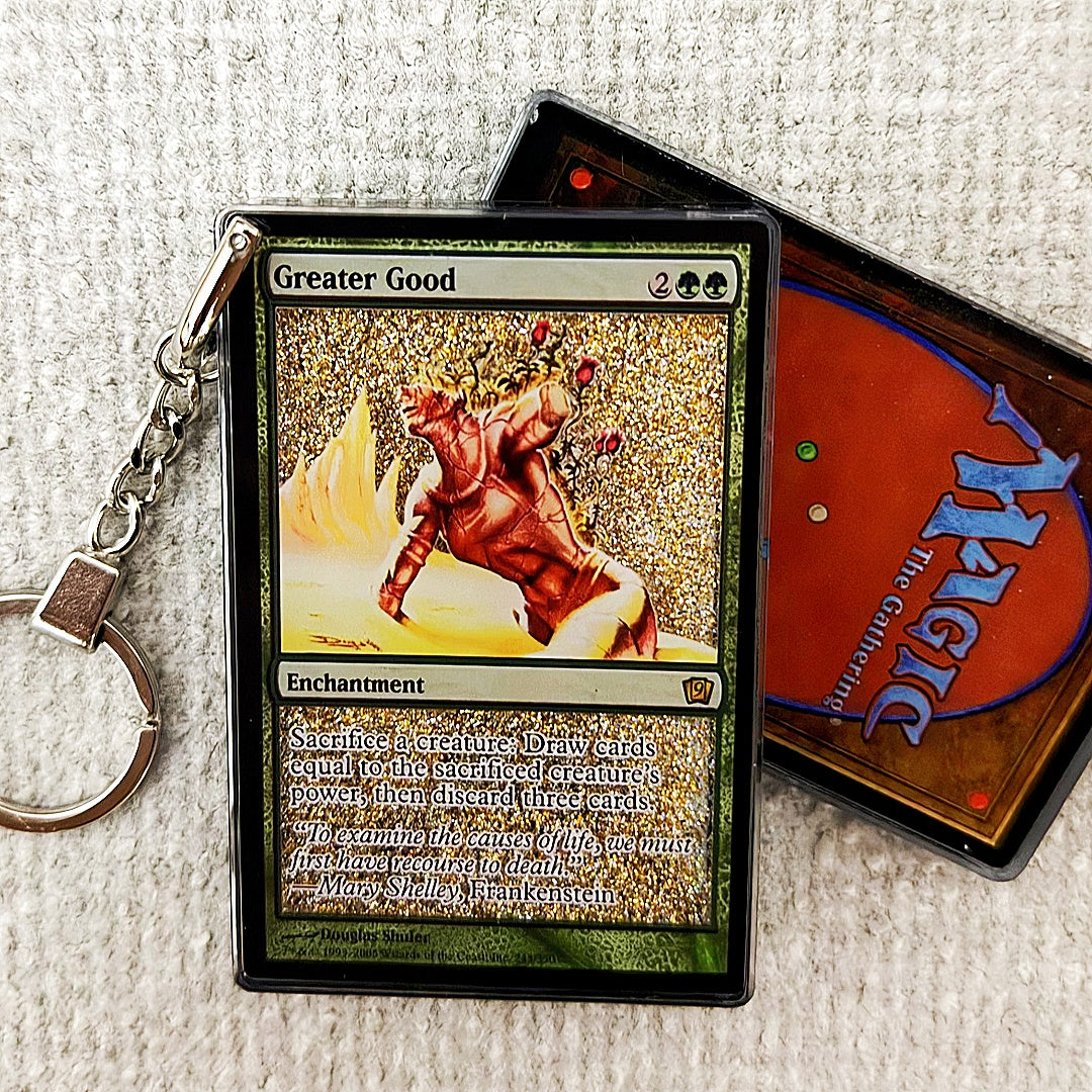 Greater Good Card Quicksand Keychain