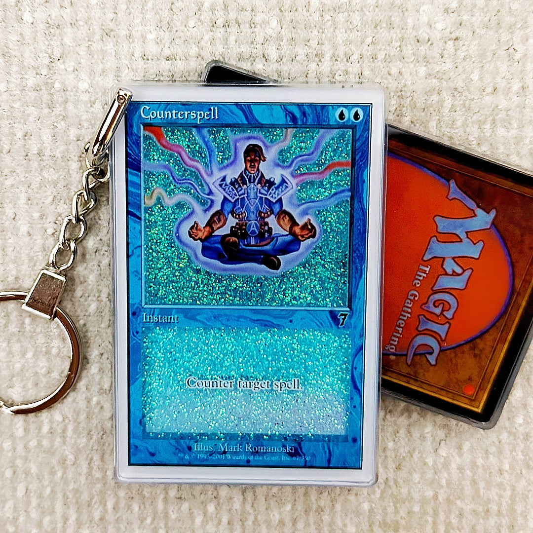 Counterspell Card Quicksand Keychain
