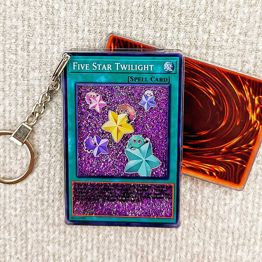 FIVE STAR TWILIGHT Card Quicksand Keychain