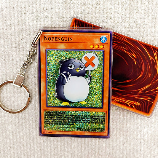 NOPENGUIN Card Quicksand Keychain