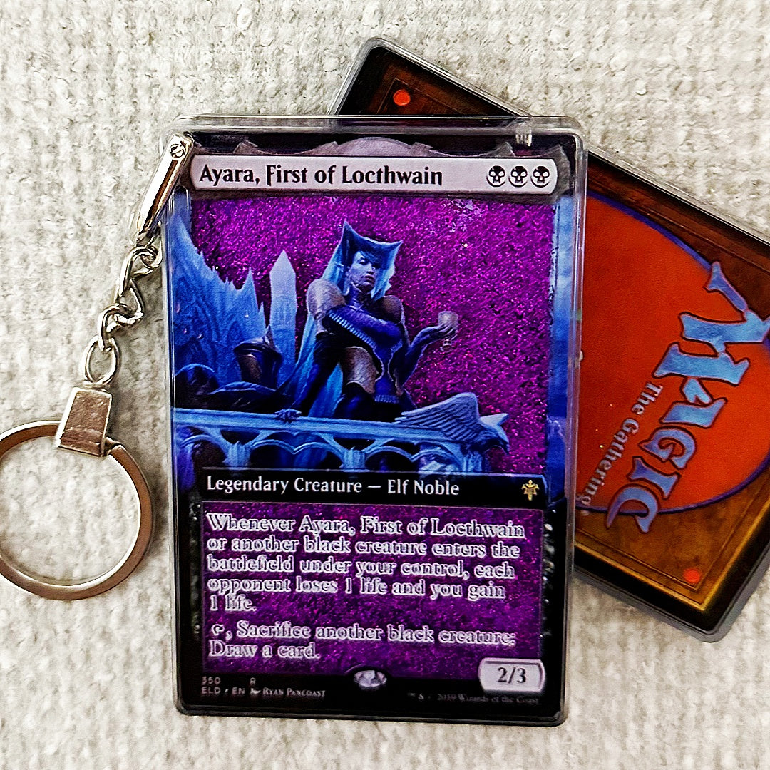 Ayara, First of Locthwain Card Quicksand Keychain