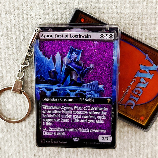 Ayara, First of Locthwain Card Quicksand Keychain