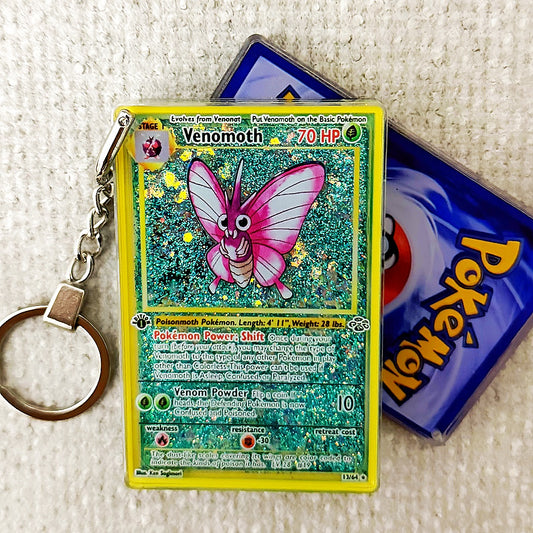 Venomoth Card Quicksand Keychain