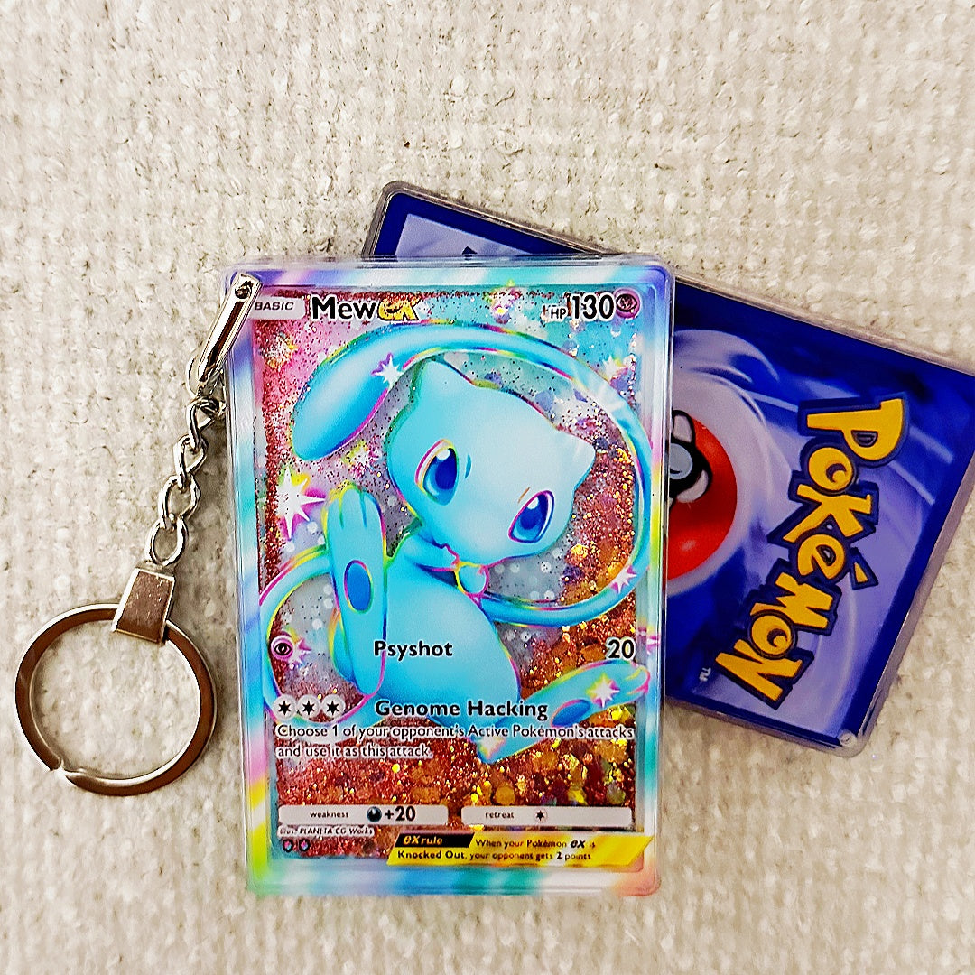 Mew EX Card Quicksand Keychain