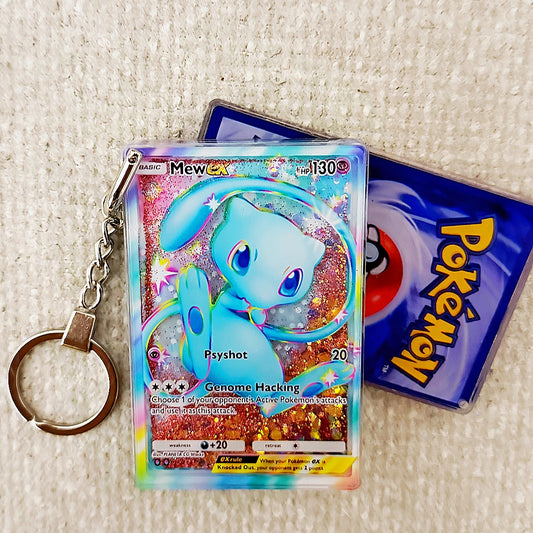 Mew EX Card Quicksand Keychain