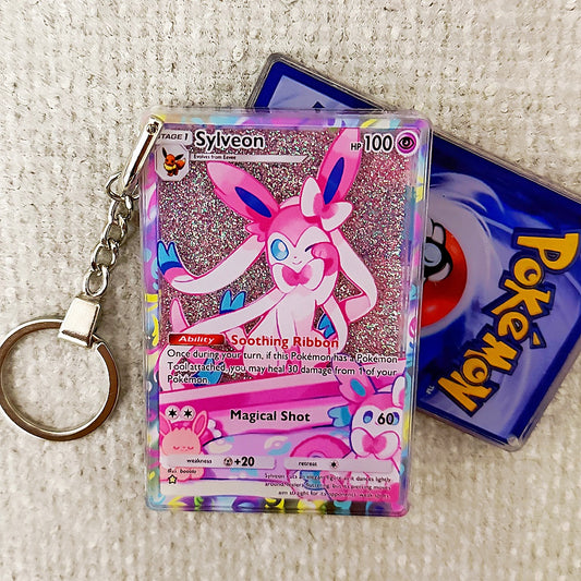 Sylveon Card Quicksand Keychain