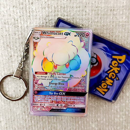 Whimsicott GX Card Quicksand Keychain