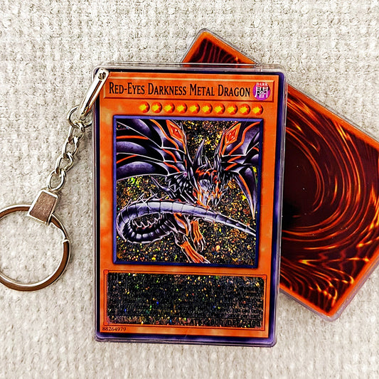 RED-EYES DARKNESS METAL DRAGON Card Quicksand Keychain