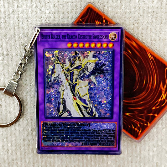 BUSTER BLADER THE DRAGON DESTROYER SWORDSMAN Card Quicksand Keychain