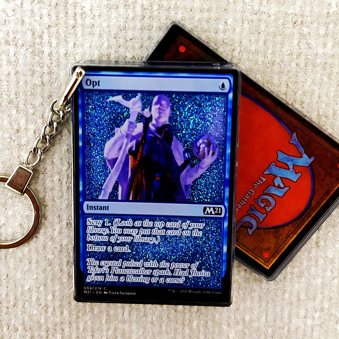 Opt Card Quicksand Keychain