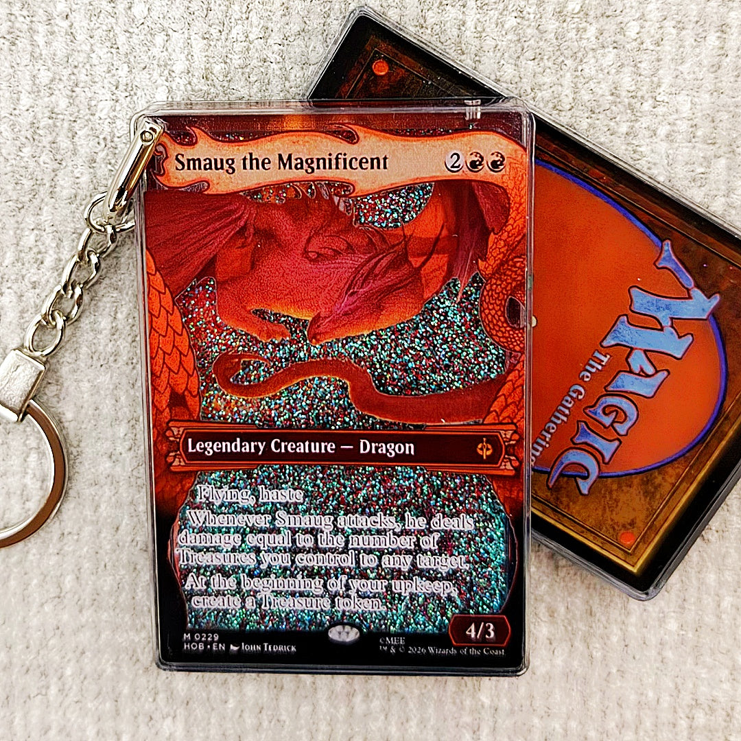 Smaug the Magnificent Card Quicksand Keychain