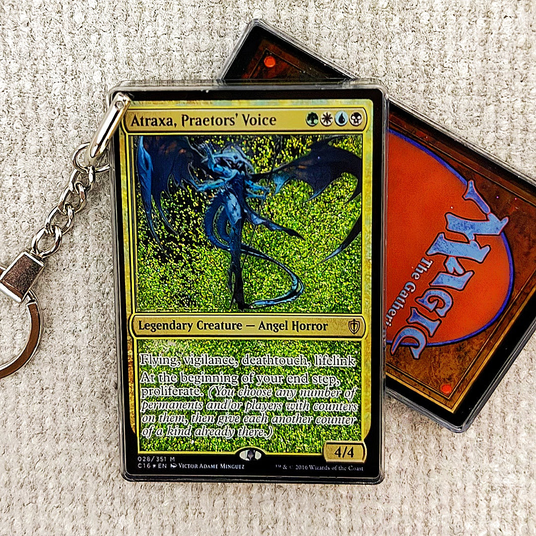 Atraxa, Praetors' Voice Card Quicksand Keychain