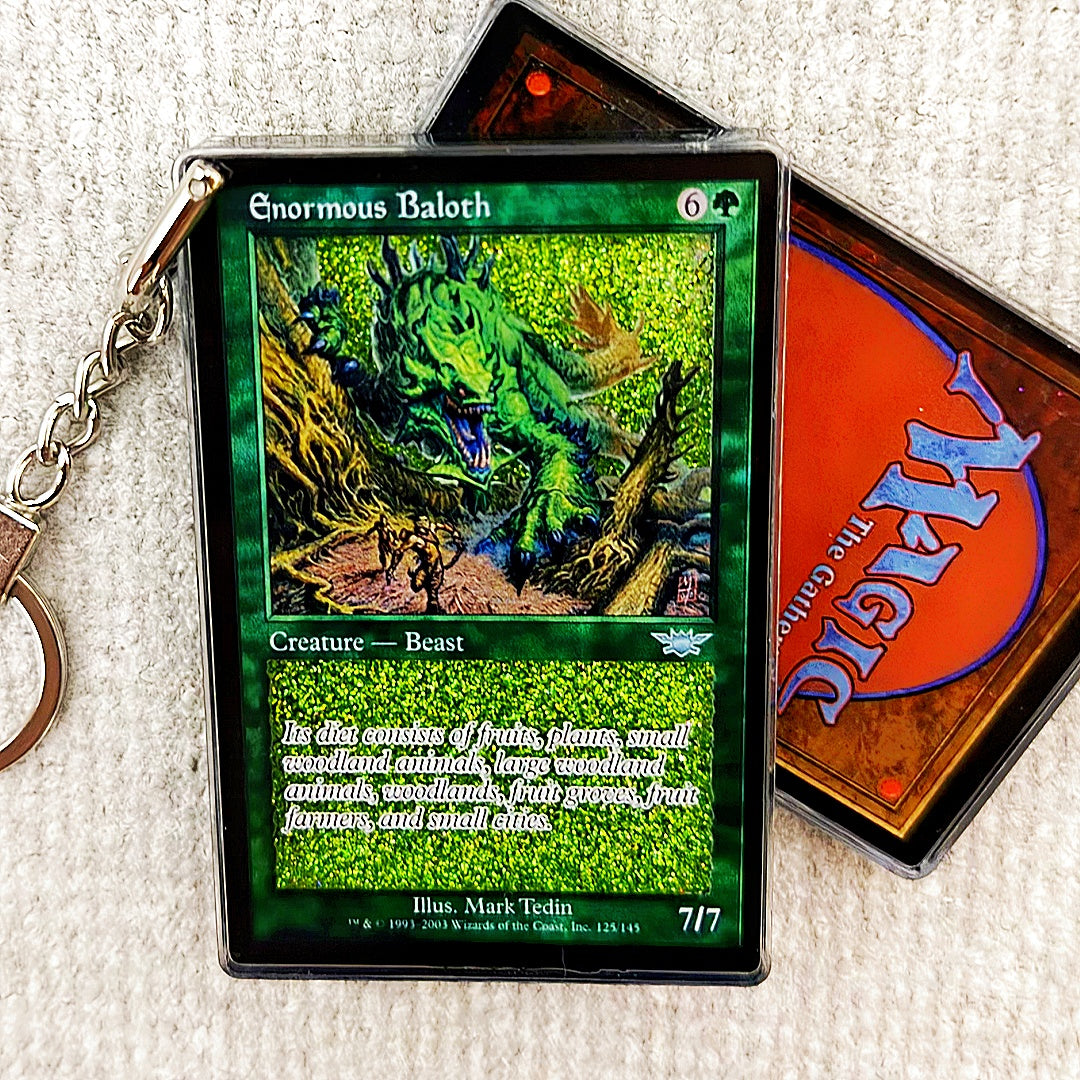 Enormous Baloth Card Quicksand Keychain