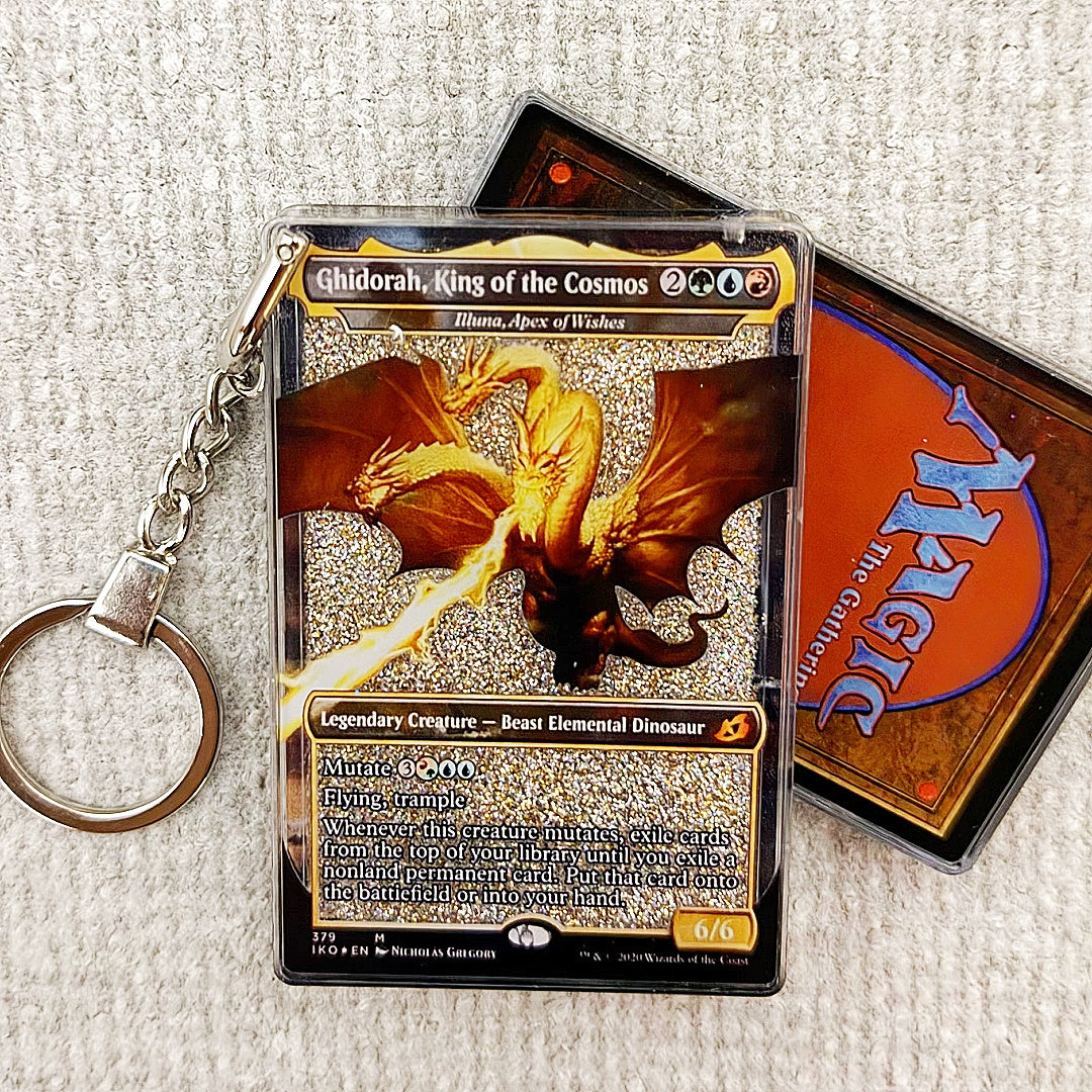 Ghidorah, King of the Cosmos Card Quicksand Keychain