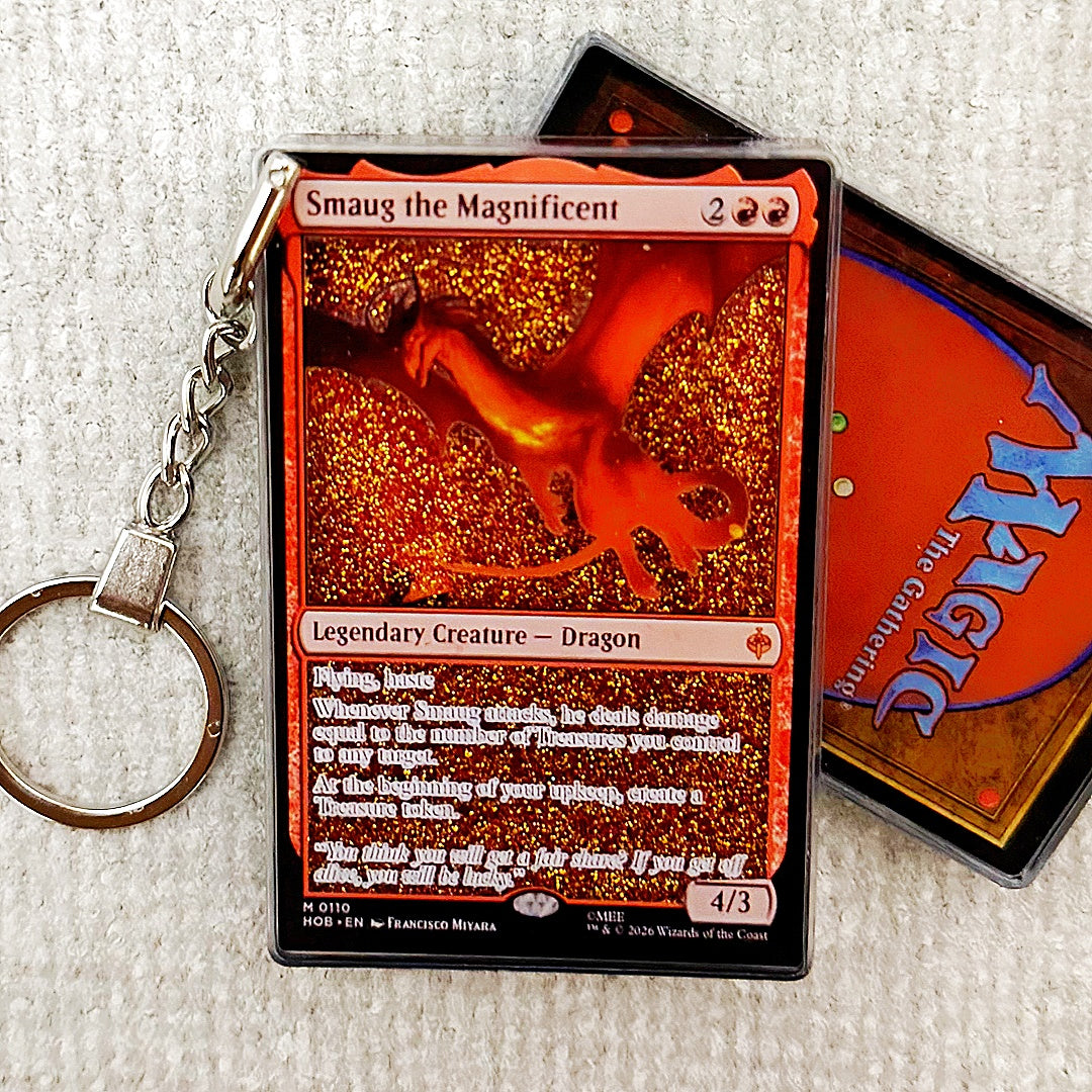 Smaug the Magnificent Card Quicksand Keychain