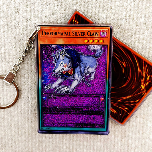 PERFORMAPAL SILVER CLAW Card Quicksand Keychain