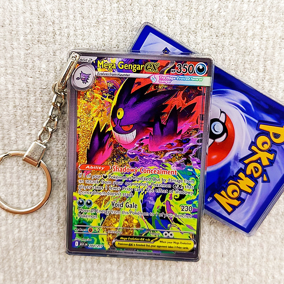 Mega Gengar EX Card Quicksand Keychain