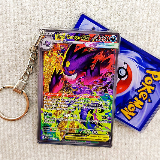 Mega Gengar EX Card Quicksand Keychain