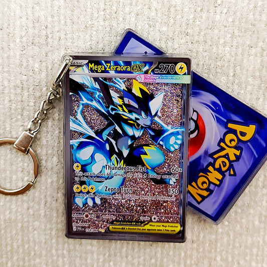 Mega Zeraora EX Card Quicksand Keychain