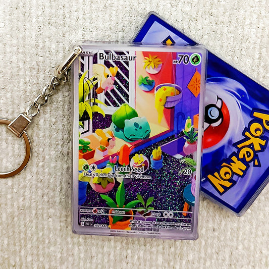 Bulbasaur Card Quicksand Keychain