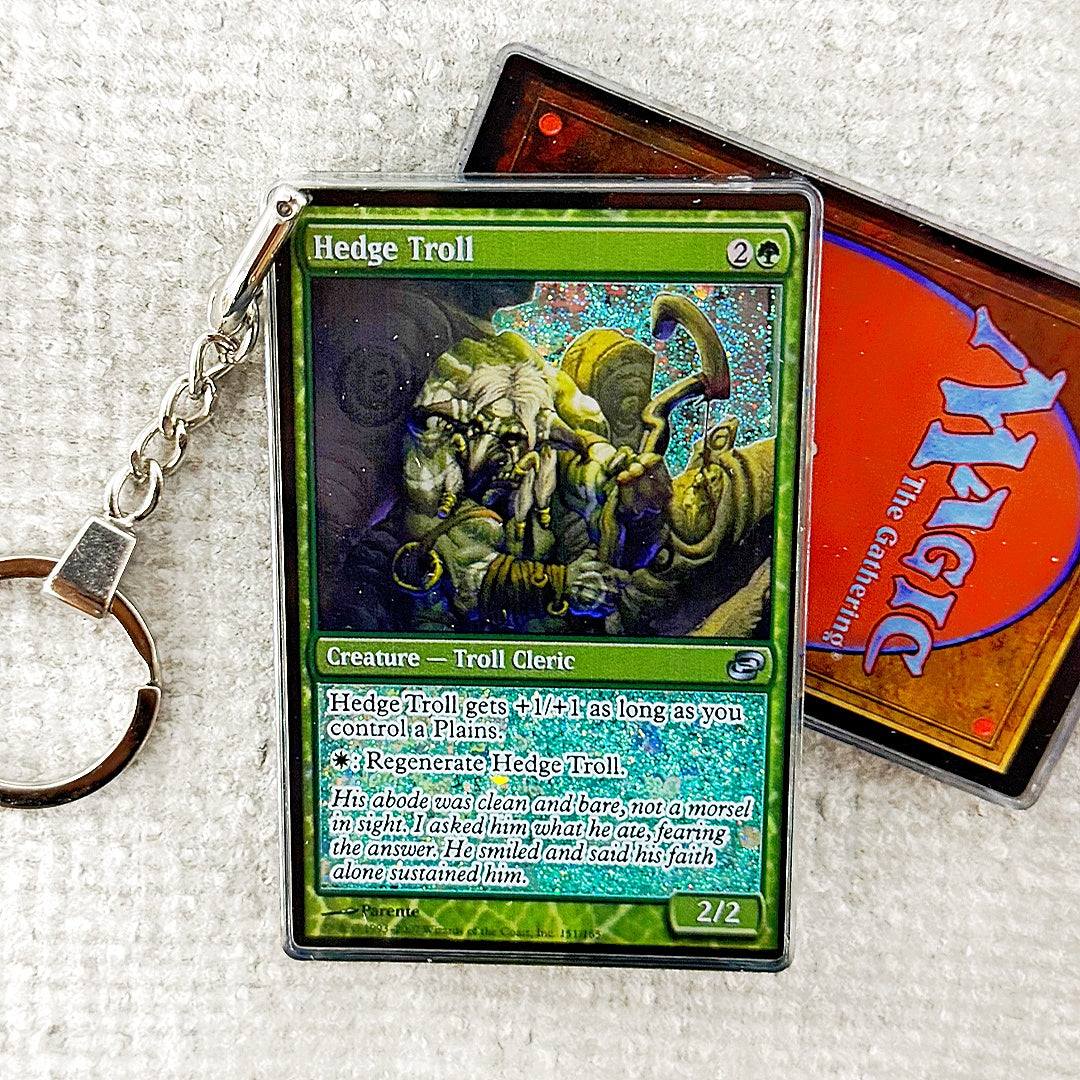 Hedge Troll Card Quicksand Keychain