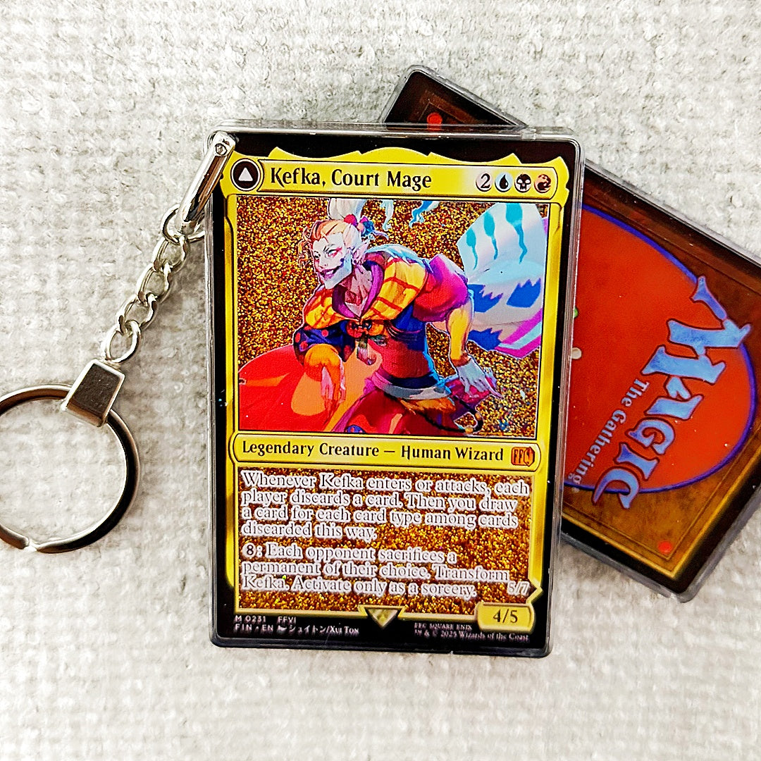 Kefka, Court Mage Card Quicksand Keychain