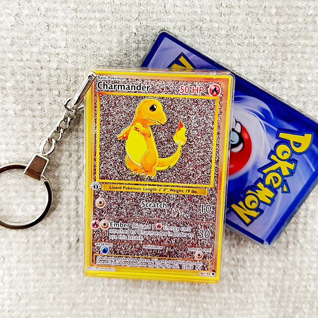 Charmander Card Quicksand Keychain