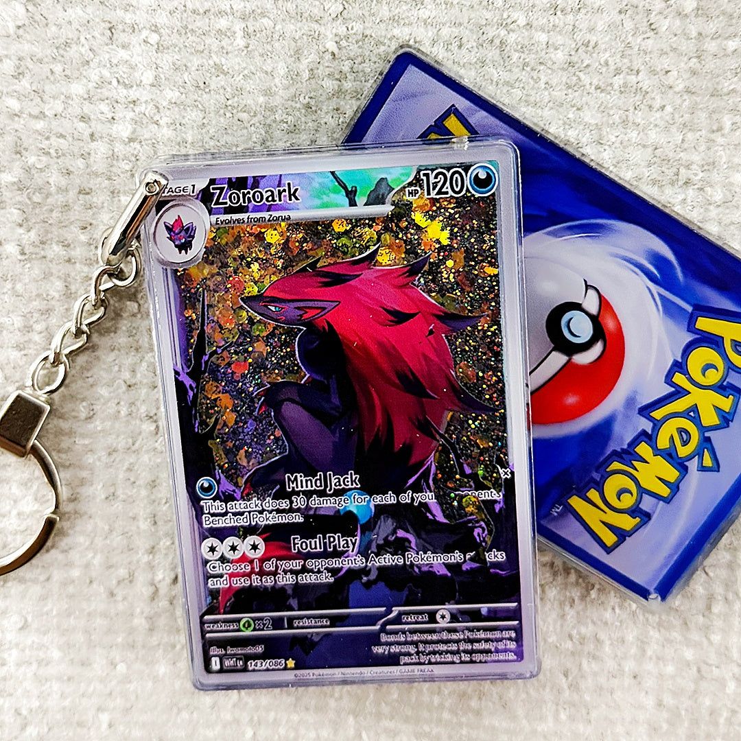 Zoroark Card Quicksand Keychain