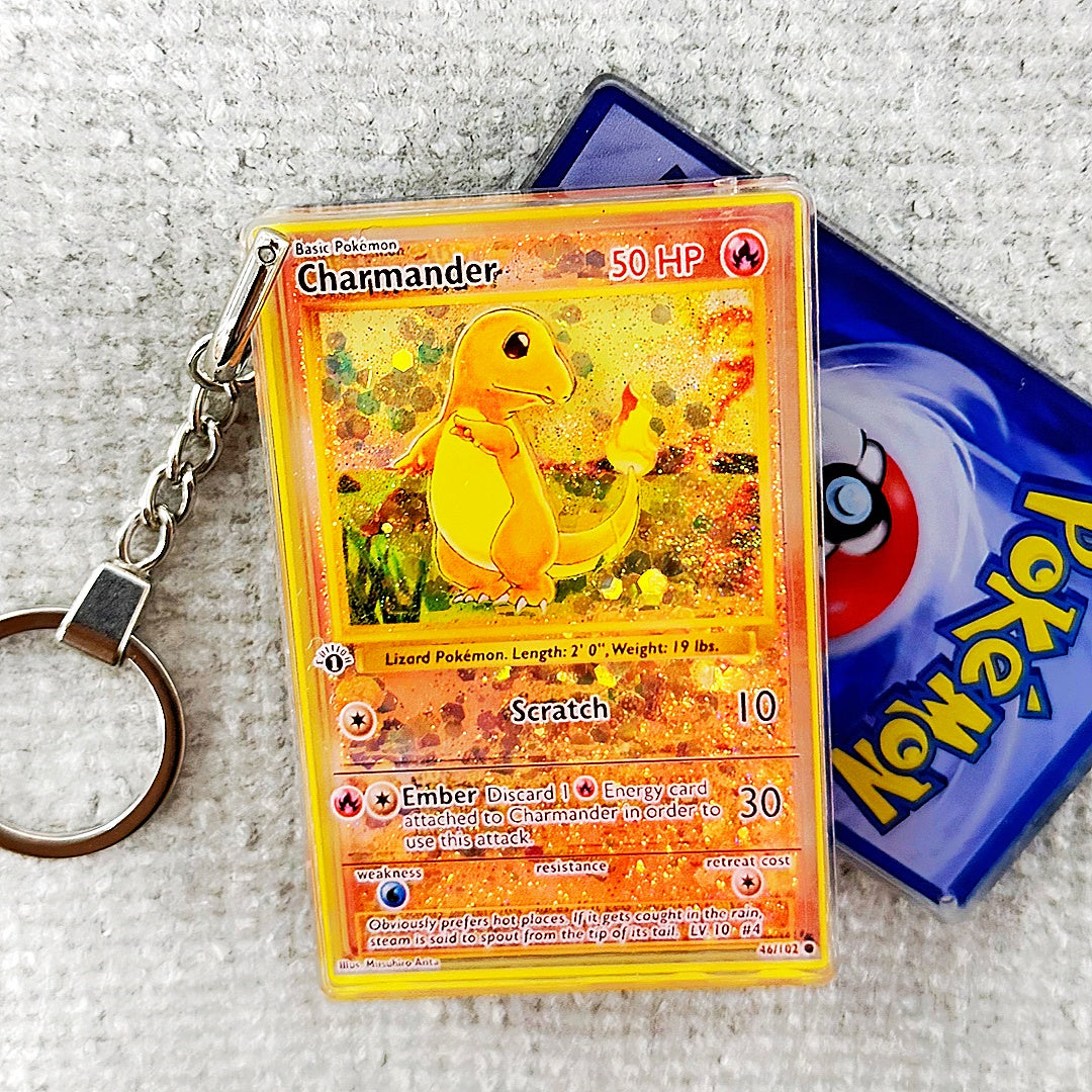 Charmander Card Quicksand Keychain