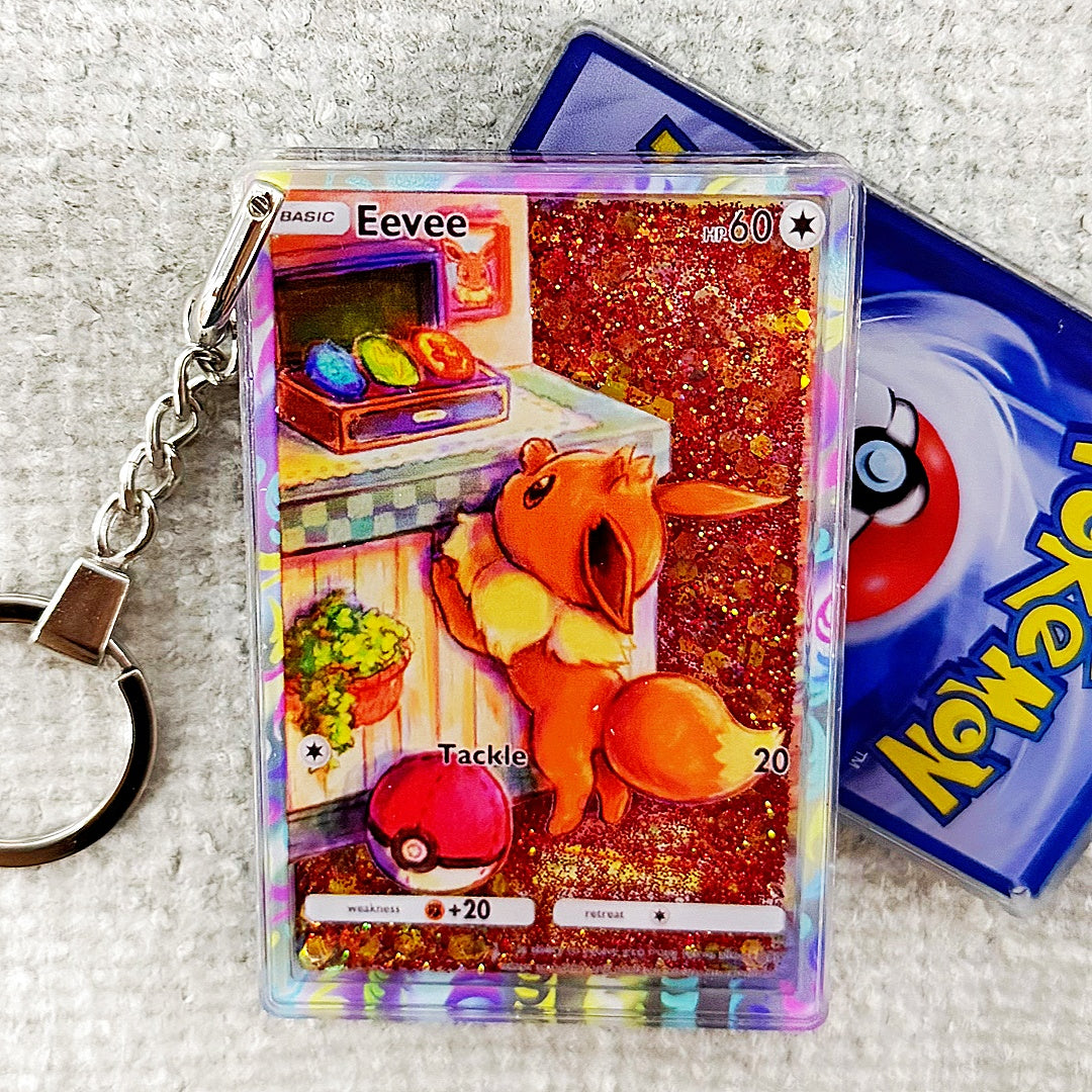 Eevee Card Quicksand Keychain