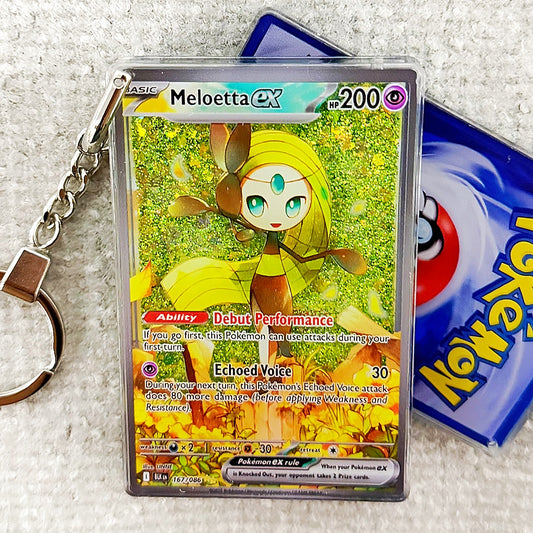 Meloetta EX Card Quicksand Keychain