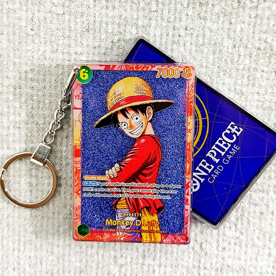 Monkey.D.Luffy Card Quicksand Keychain