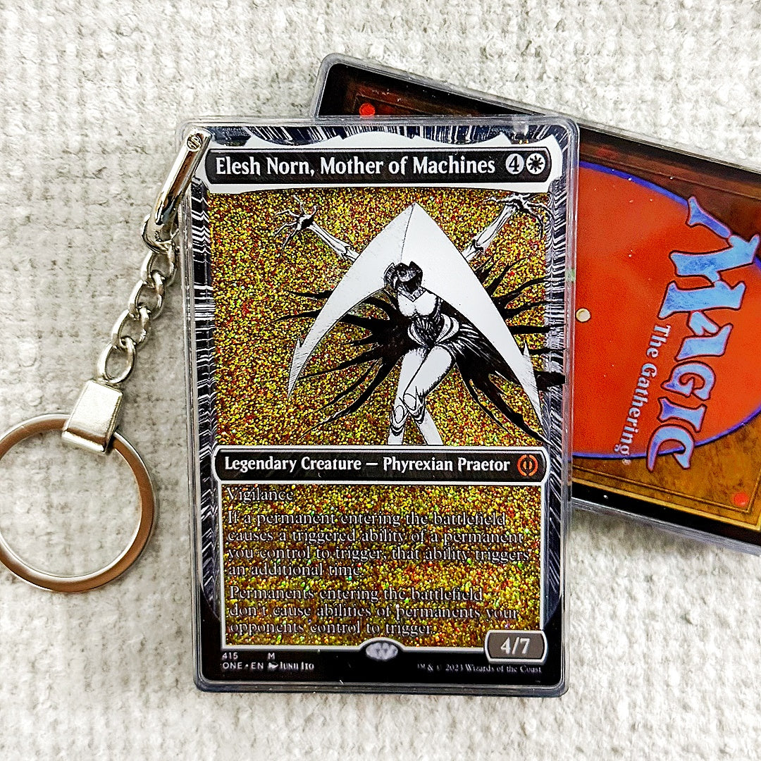 Elesh Norn, Mother of Machines Card Quicksand Keychain