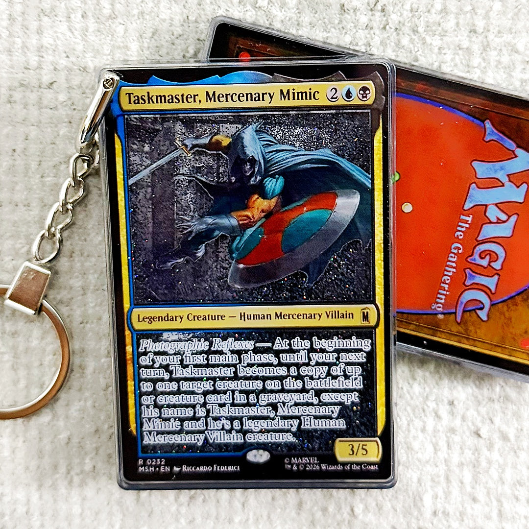 Taskmaster, Mercenary Mimic Card Quicksand Keychain