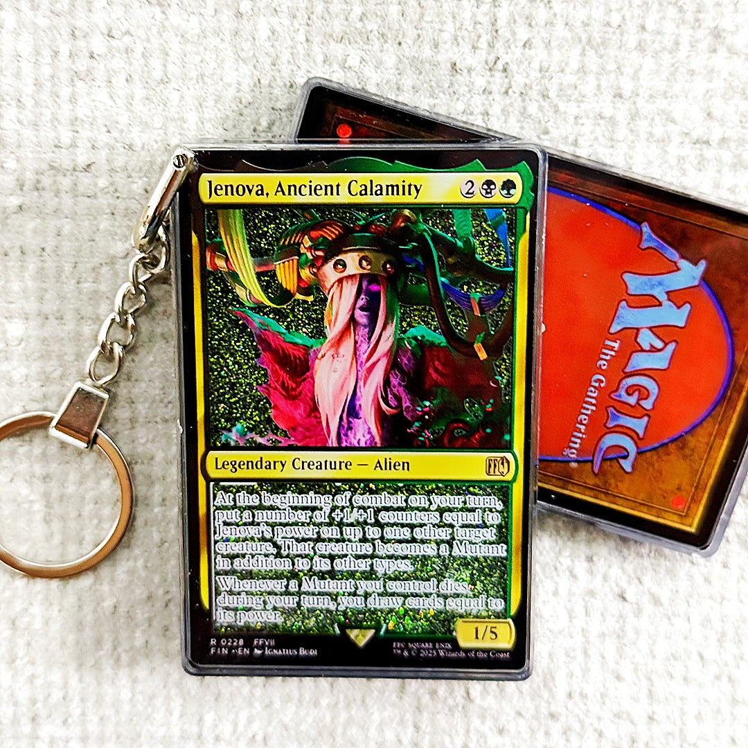 Jenova, Ancient Calamity Card Quicksand Keychain