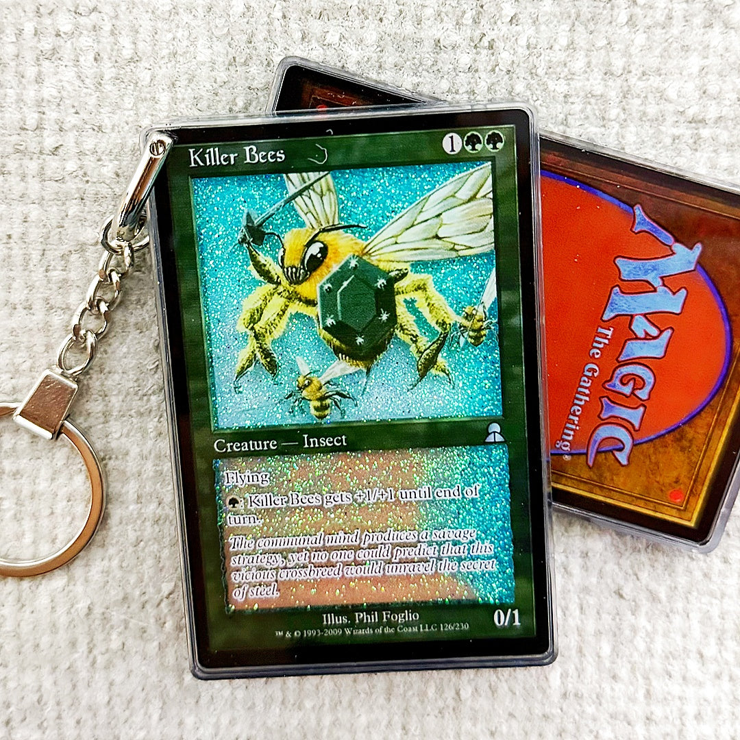 Killer Bees Card Quicksand Keychain