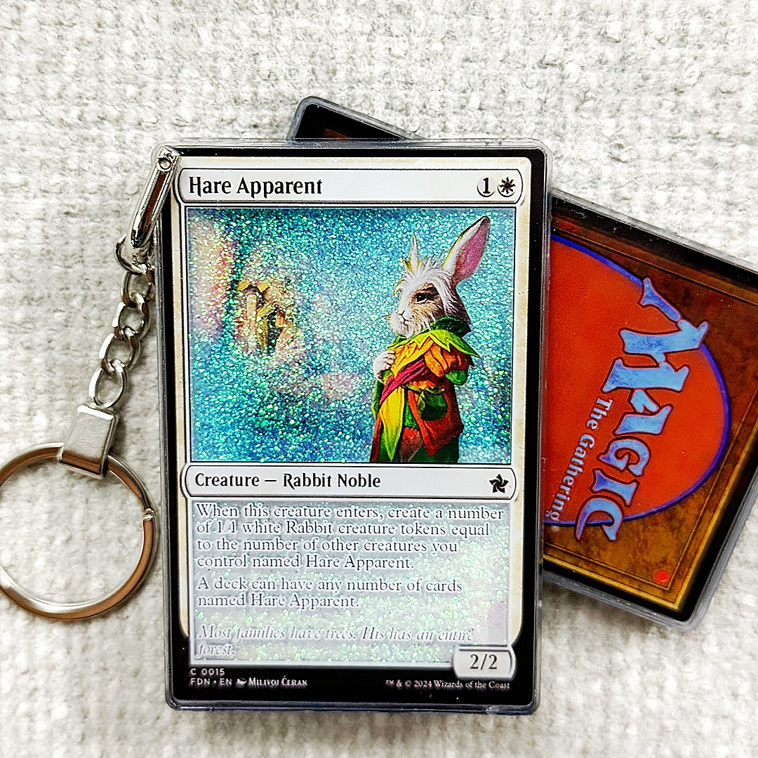 Hare Apparent Card Quicksand Keychain