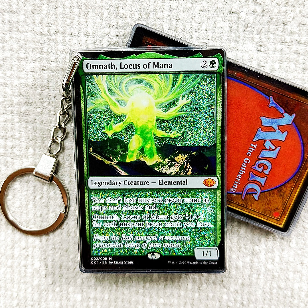 Omnath, Locus of Mana Card Quicksand Keychain