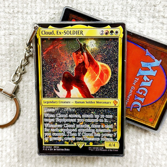 Cloud, Ex-SOLDIER Card Quicksand Keychain