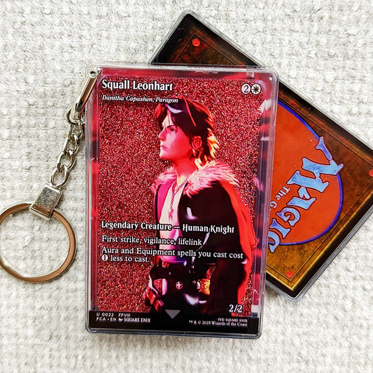 Squall Leonhart Card Quicksand Keychain