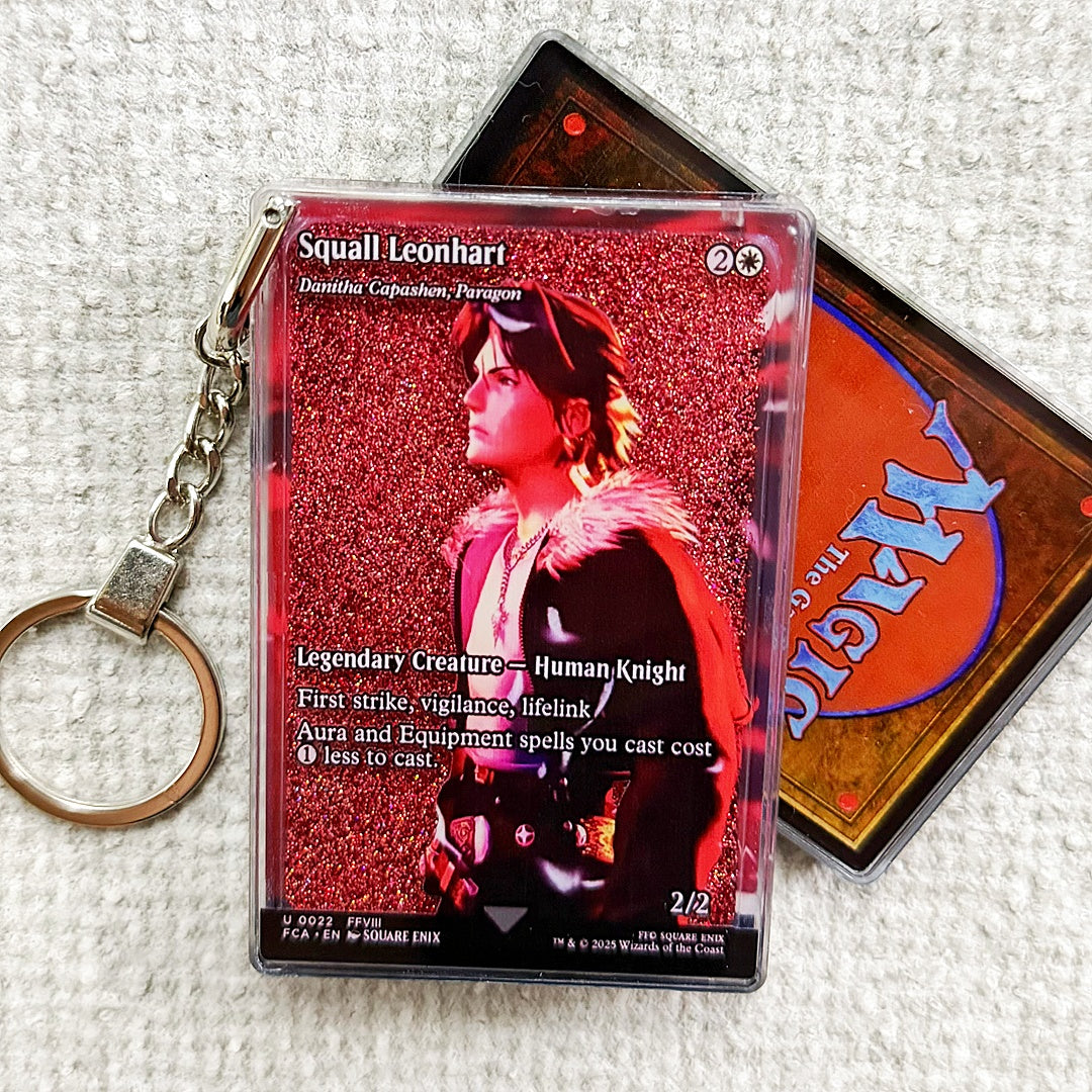 Squall Leonhart Card Quicksand Keychain