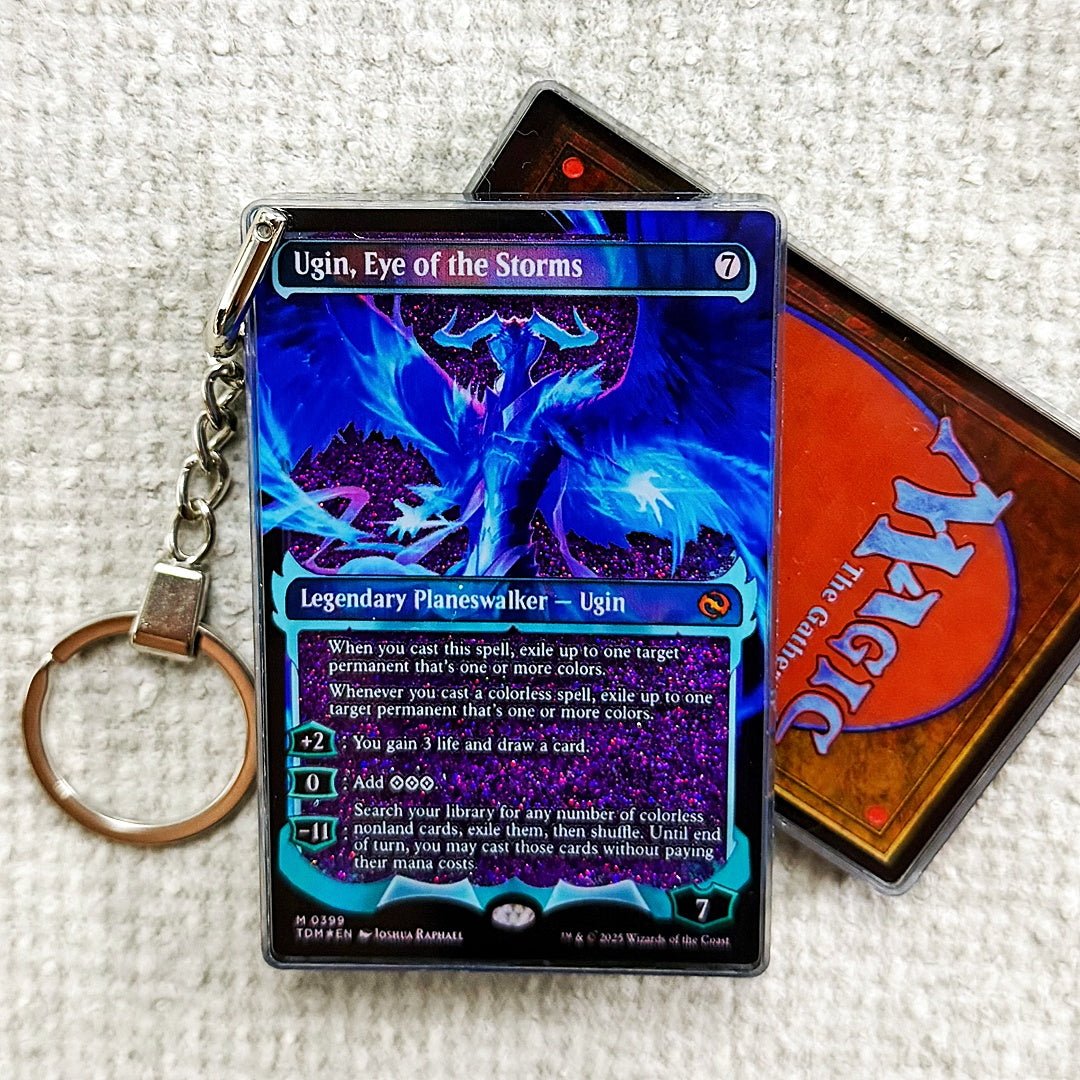 Ugin, Eye of the Storms Card Quicksand Keychain