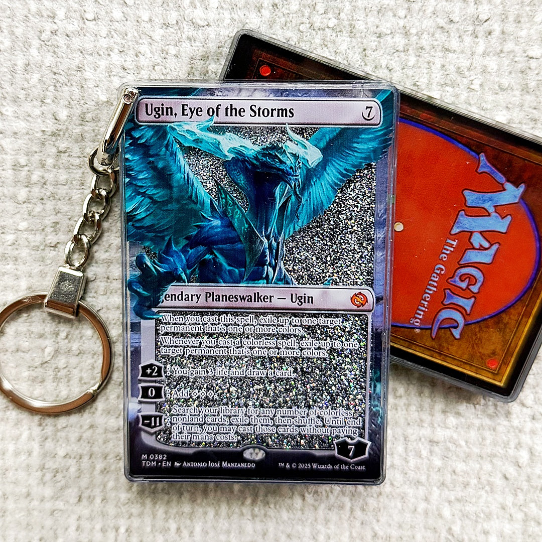 Ugin, Eye of the Storms Card Quicksand Keychain