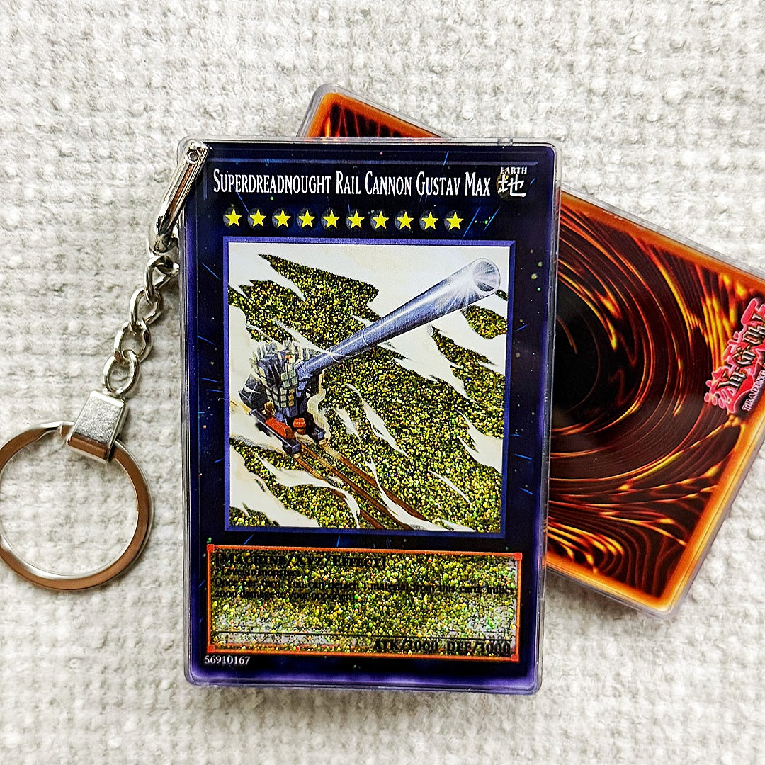 SUPERDREADNOUGHT RAIL CANNON GUSTAV MAX Card Quicksand Keychain