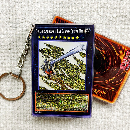 SUPERDREADNOUGHT RAIL CANNON GUSTAV MAX Card Quicksand Keychain